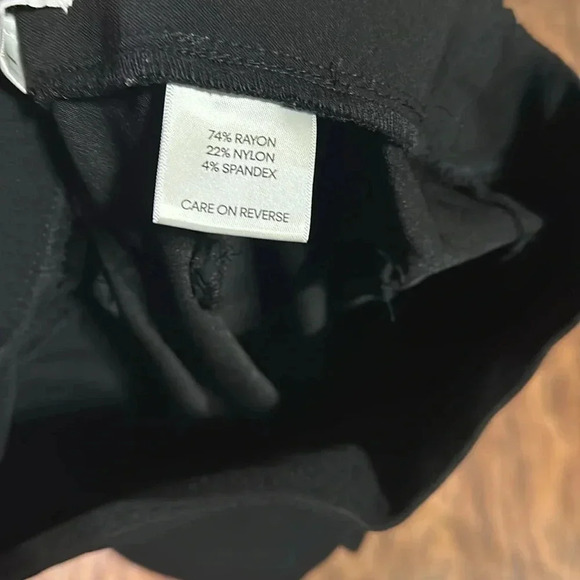 CK Calvin Klein black dress pants, size 6, stretchy, elastic waist - Picture 6 of 6